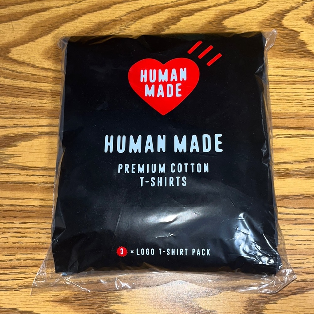 HUMAN MADE 3x T-Shirt Pack "Black"